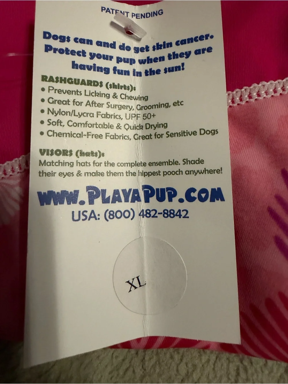 Play Pup Pink Floral Dog Rash Guard - Picture 3 of 3
